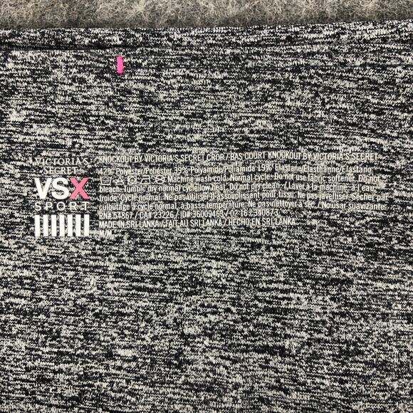 Victorias Secret Sport Leggings Medium Gray Heather Mid Rise Capri Cropped Women - Picture 3 of 11